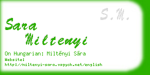 sara miltenyi business card